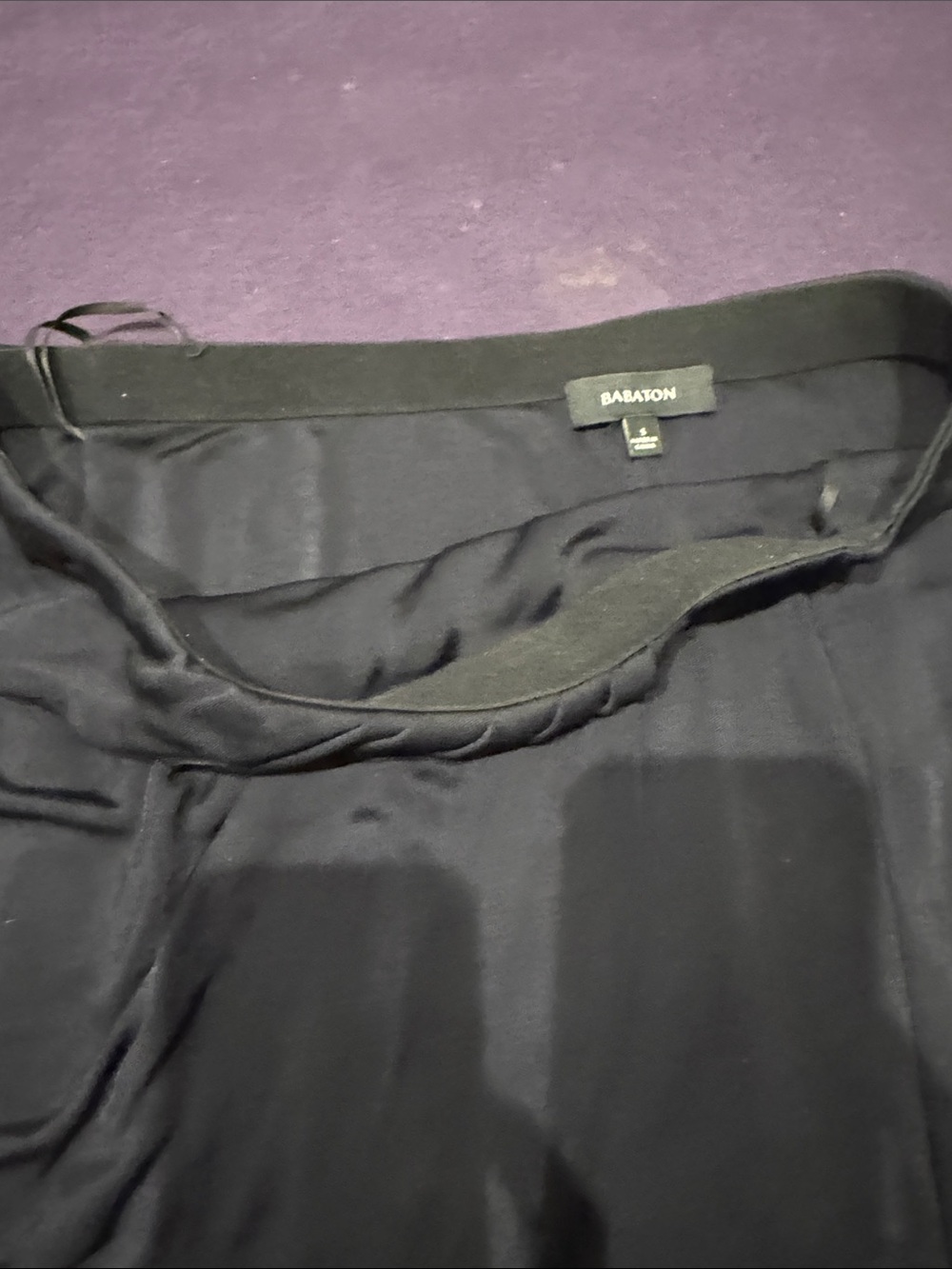 Babaton Black Draped Wrap-Front Midi Skirt - Picture 2 of 4